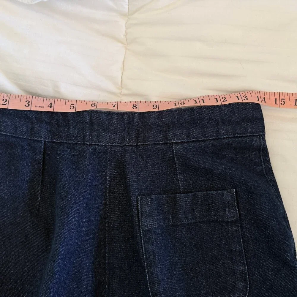 Sézane Marino High-Waist Bridge Trousers – Organic Cotton Denim | Size 36 - Picture 6 of 13